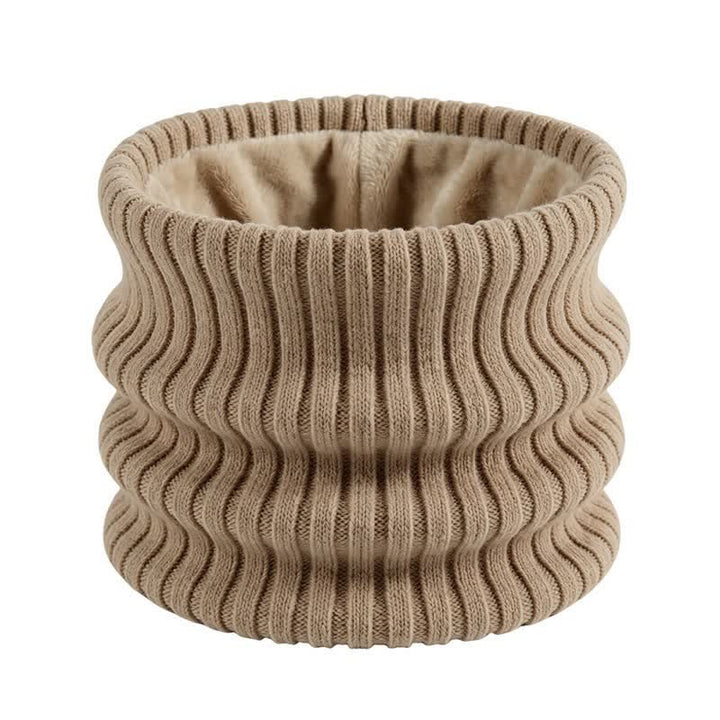 Buddha Stones Winter Ribbed Knit Fleece Lined Neck Gaiter Men's Scarf - Tan - image 8