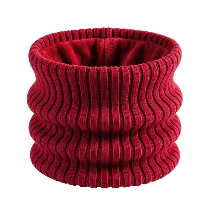Buddha Stones Winter Ribbed Knit Fleece Lined Neck Gaiter Men's Scarf - Crimson - image 10