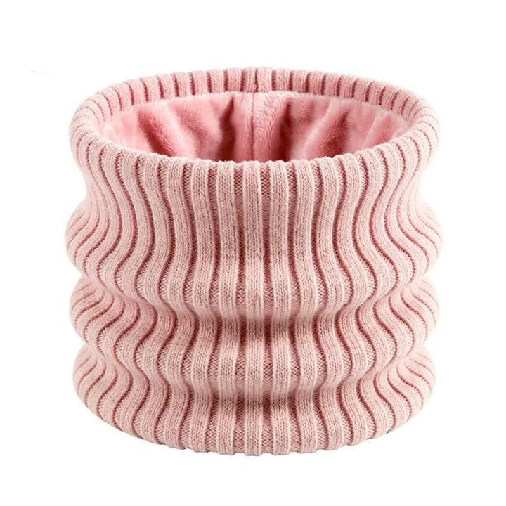 Buddha Stones Winter Ribbed Knit Fleece Lined Neck Gaiter Men's Scarf - LightPink - image 9