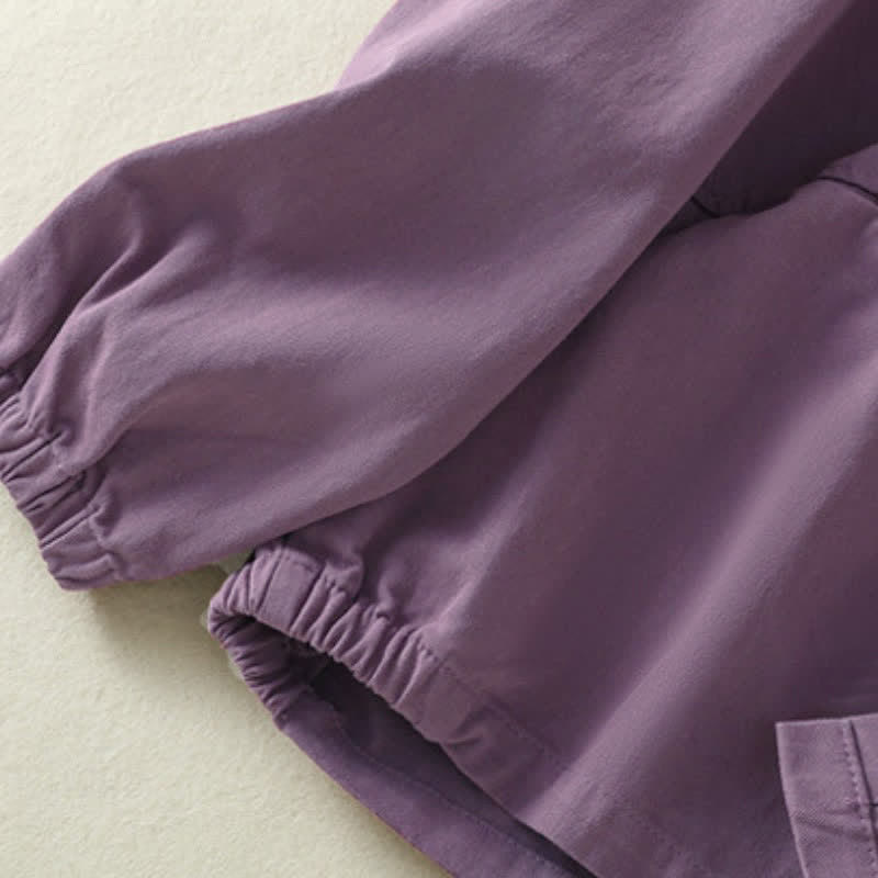 Buddha Stones Fall Casual Button-Up Solid Women's Jacket With Pockets - image 21