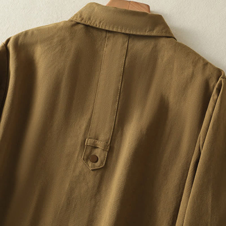 Buddha Stones Fall Casual Button-Up Solid Women's Jacket With Pockets - image 3