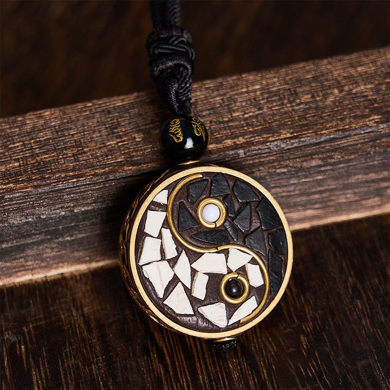 Buddha Stones Copper Alloy Yin Yang Pendant Balance Necklace - image 4