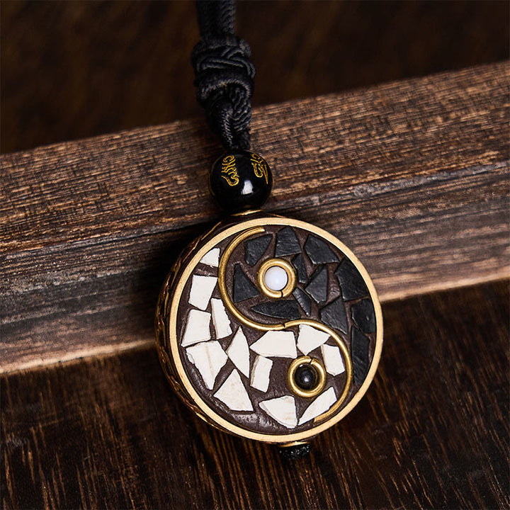 Buddha Stones Copper Alloy Yin Yang Pendant Balance Necklace - image 4