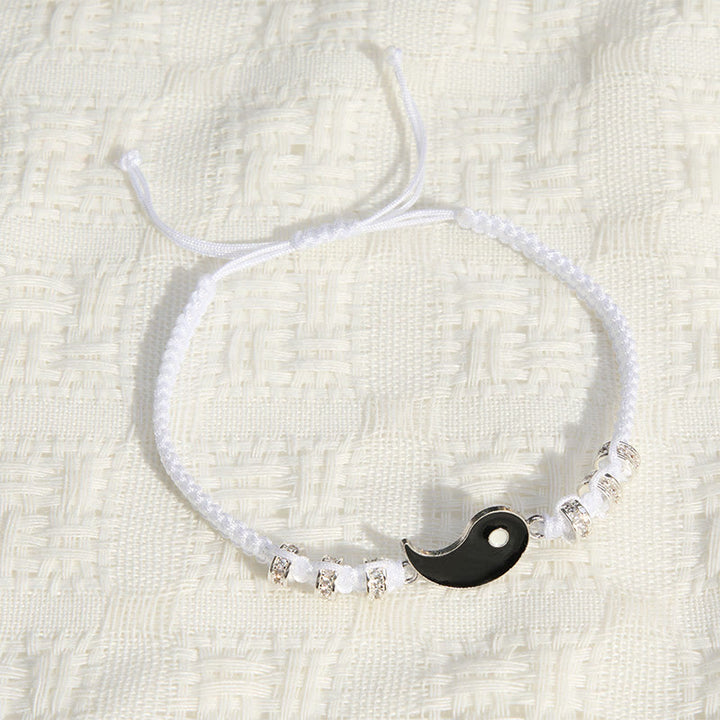 Buddha Stones 2pcs Yin Yang Hematite Support Adjustable Couple Bracelet - image 10