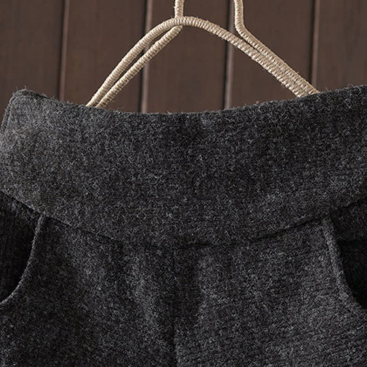 Buddha Stones Winter Casual Solid Cotton Ankle Pants Women's Tapered Pants With Pocket - image 7