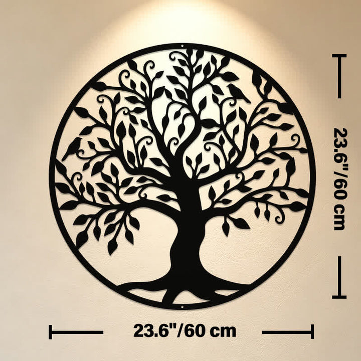 Buddha Stones Round Metal Tree of Life Unity Meaningful Symbols Wall Art - Approx. 60cm x 60cm x 0.12cm / 23.62in x 23.62in x 0.05in - image 12