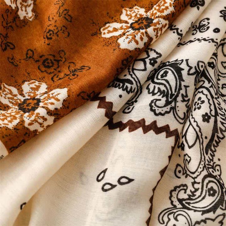 Buddha Stones Spring Fall Boho Paisley Patchwork Tassel Women's Scarf - image 4