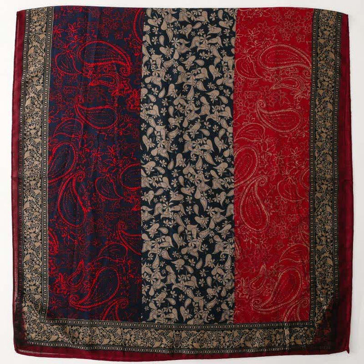 Buddha Stones Fall Winter Paisley Floral Border Print Soft Women's Scarf - image 18