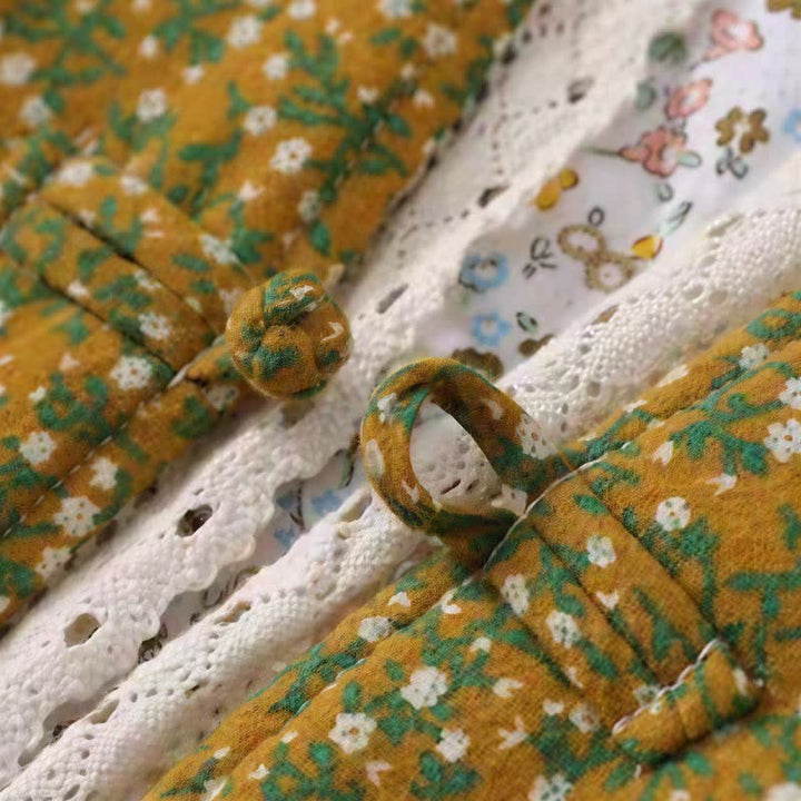 Buddha Stones Fall Winter Vintage Elegant Button-Up Floral Knit Women's Jackets - image 6
