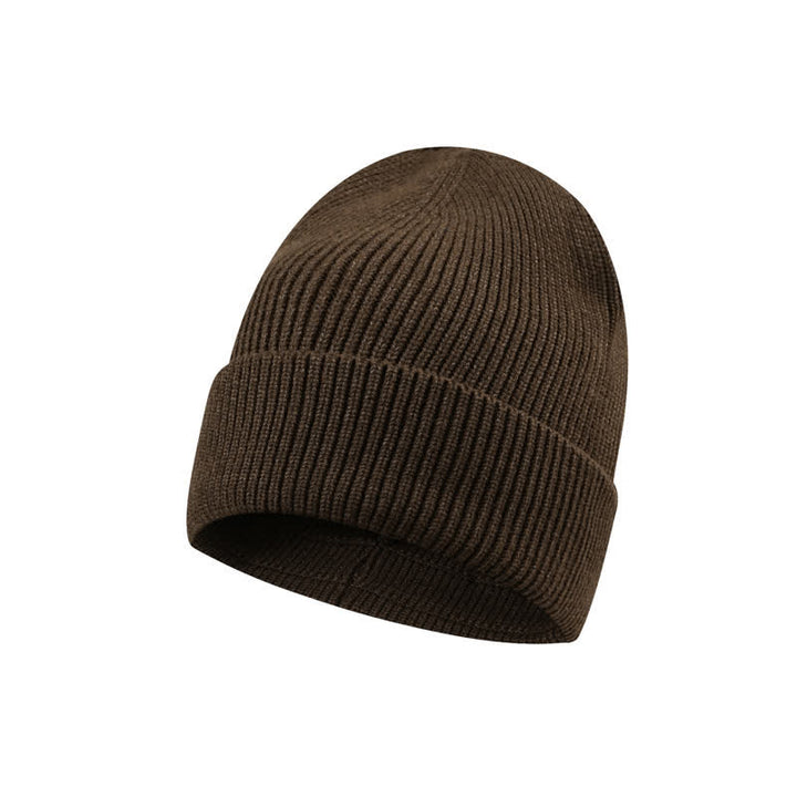 Buddha Stones Fall Winter Ribbed Knit Cuffed Beanie Men's Hat - SaddleBrown - image 2