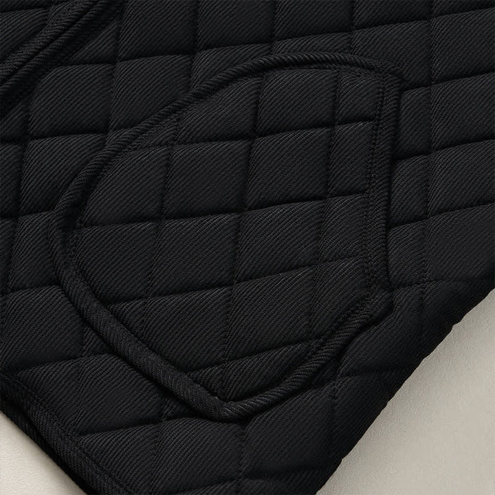 Buddha Stones Winter Casual Mandarin Collar Diamond-shaped Design Zipper Solid Tank Top Men's Vest With Pockets - image 17