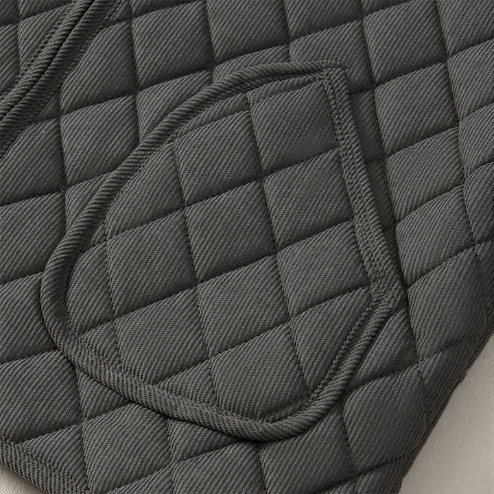 Buddha Stones Winter Casual Mandarin Collar Diamond-shaped Design Zipper Solid Tank Top Men's Vest With Pockets - image 8