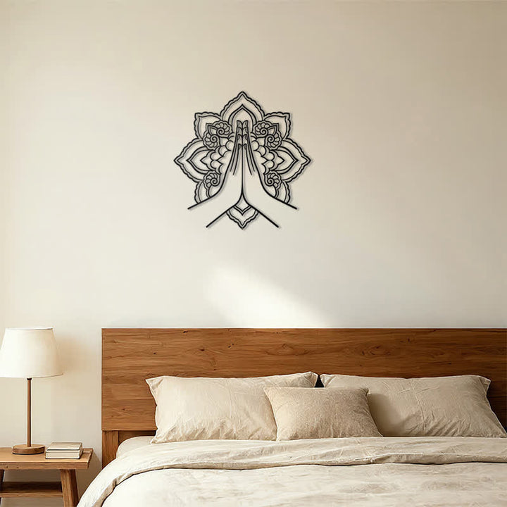 Buddha Stones Namaste Mandala Peace Metal Wall Decor - image 12