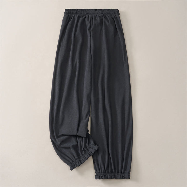 Buddha Stones Spring Casual Minimalist Drawstring Solid Ankle Pants Women's Harem Pants With Pockets - image 19