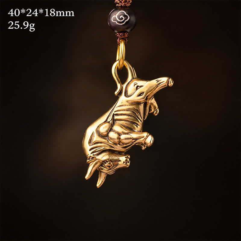 Buddha Stones Brass Chinese Zodiac Luck Braided Charm Keychains - image 12