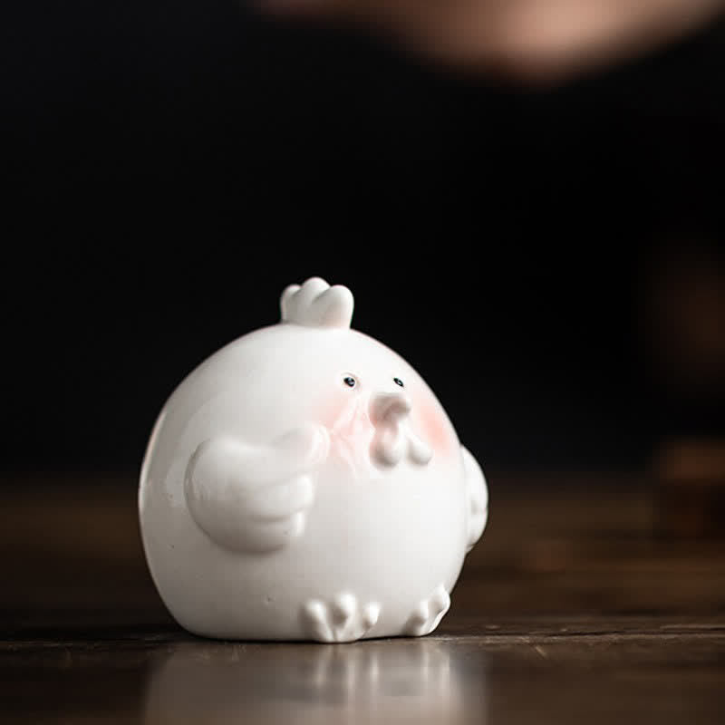 Buddha Stones Ceramic Chinese Zodiac Purity Round Animal Display Cute Animal Decor - image 20