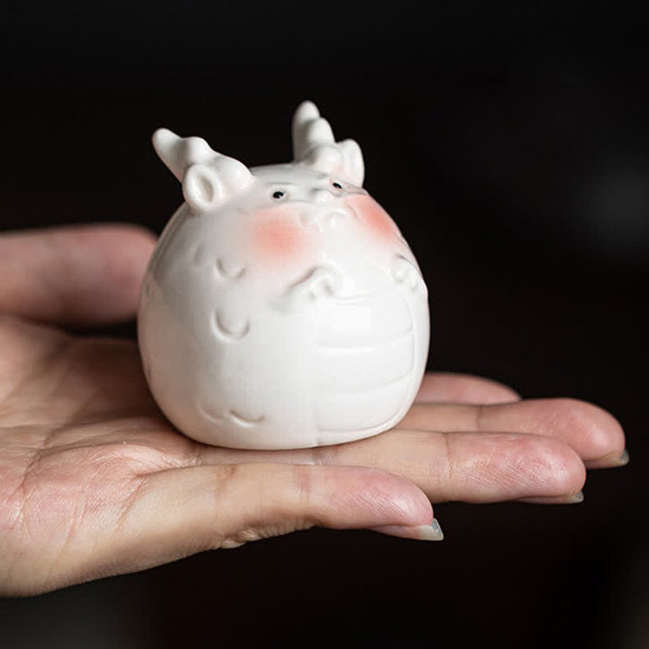 Buddha Stones Ceramic Chinese Zodiac Purity Round Animal Display Cute Animal Decor - image 12