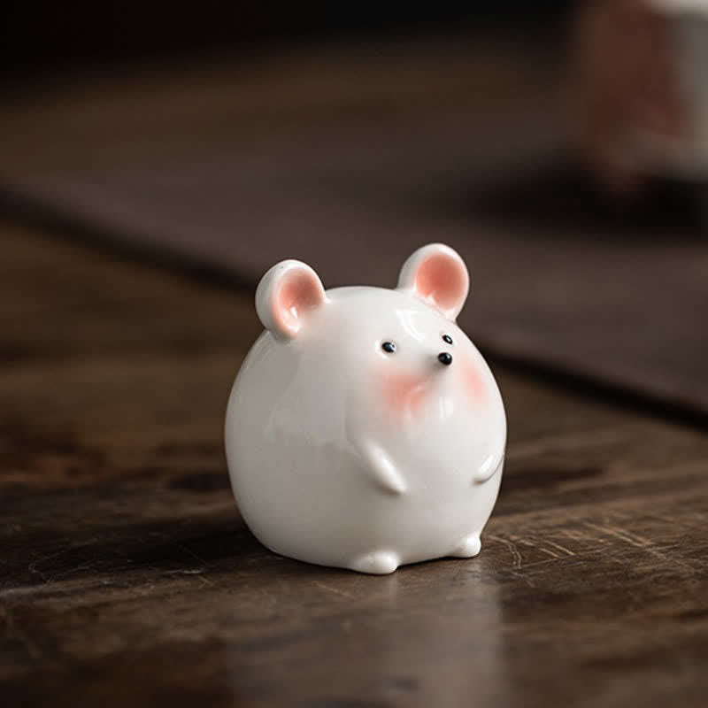 Buddha Stones Ceramic Chinese Zodiac Purity Round Animal Display Cute Animal Decor - image 2