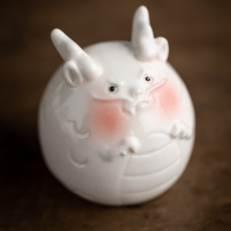 Buddha Stones Ceramic Chinese Zodiac Purity Round Animal Display Cute Animal Decor - image 11