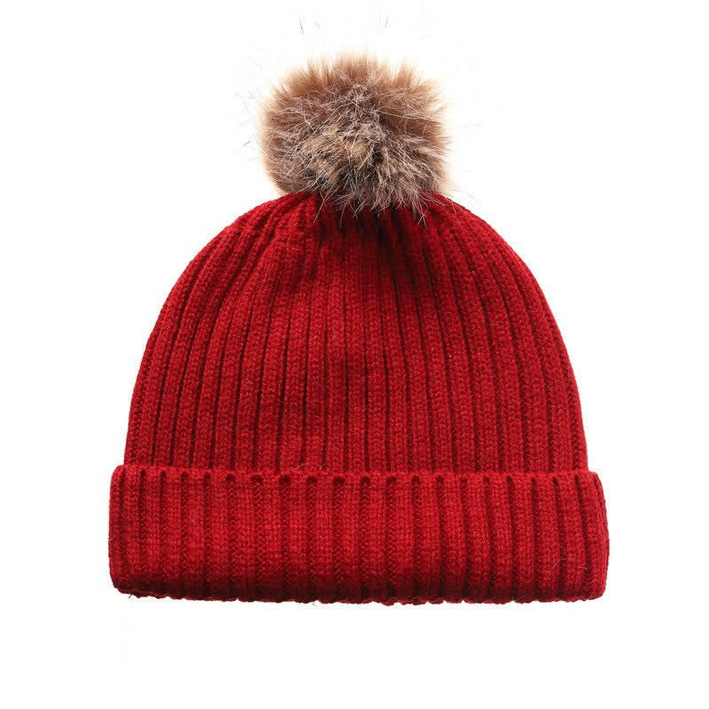 Buddha Stones Fall Winter Ribbed Knit Pom Pom Cozy Women's Scarf Hat Gloves - image 12