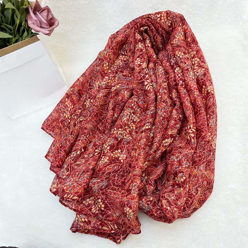 Buddha Stones Spring Summer Vintage Floral Abstract Women's Scarf - image 11