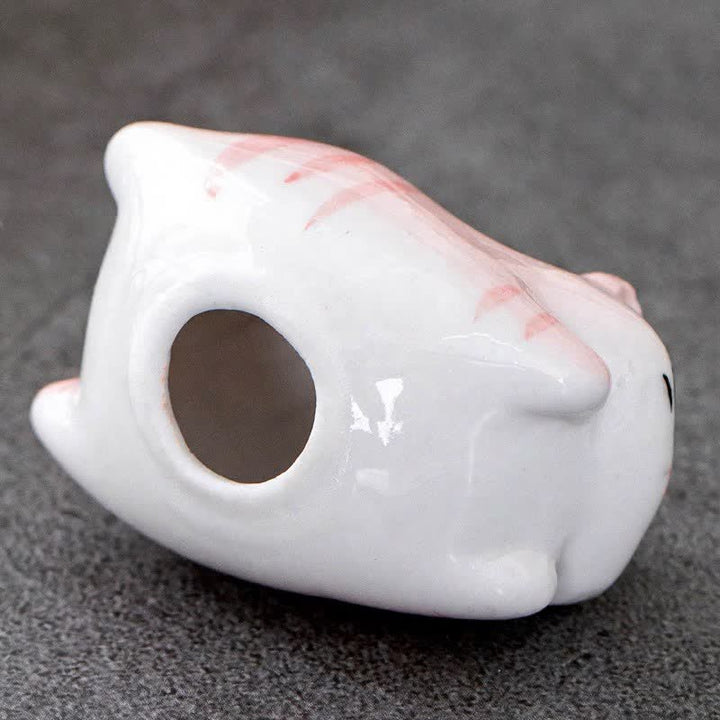 Buddha Stones Glazed Ceramic Lucky Cat Chopstick Holder - image 5