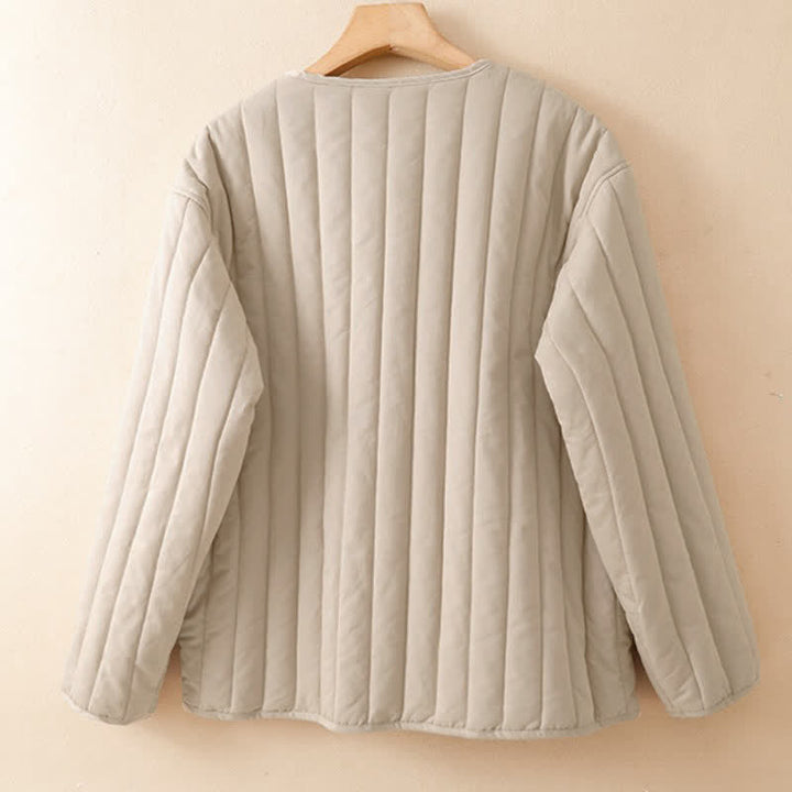 Buddha Stones Fall Winter Casual Vintage Tang Style Chinese Frog Closure Solid Women's Jacket - image 2
