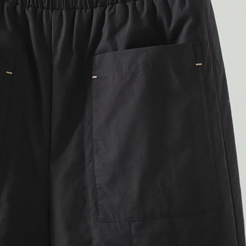 Buddha Stones Fall Winter Casual Basic Solid Ankle Pants Women's Straight Leg Pants With Pockets - image 7