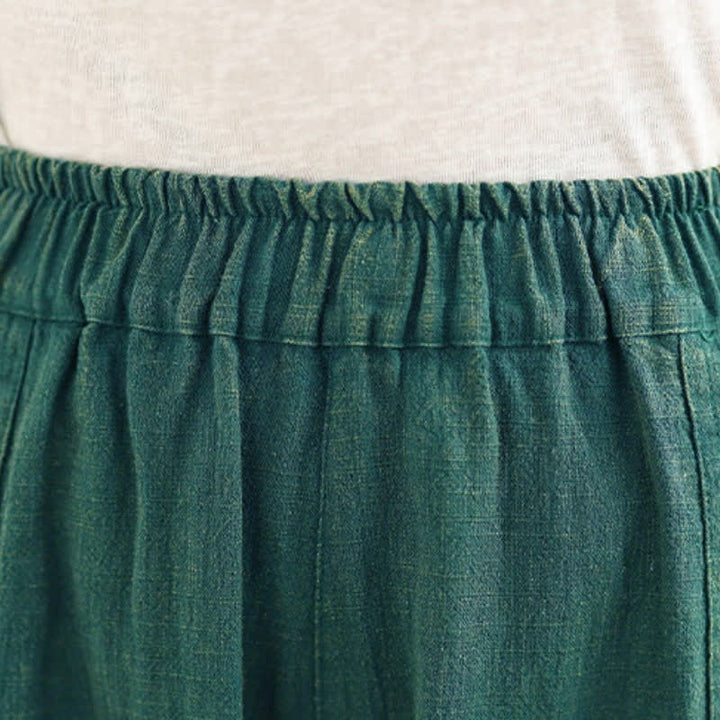 Buddha Stones Spring Summer Casual Solid Ankle Pants Women's Harem Pants With Pockets - image 14