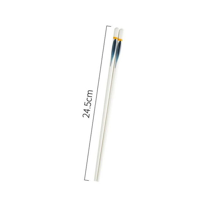 Buddha Stones White Ceramic Wave Striped Orchid Grass Pattern Minimalist Japanese Chopsticks - Orchid Grass Pattern - image 7