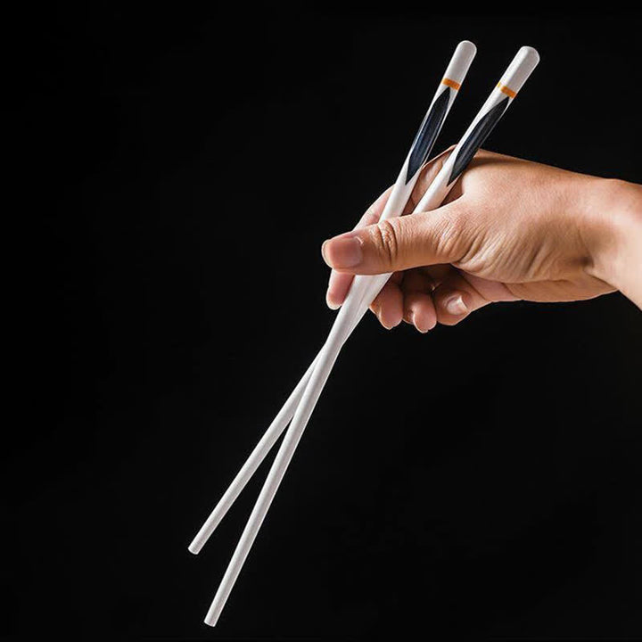 Buddha Stones White Ceramic Wave Striped Orchid Grass Pattern Minimalist Japanese Chopsticks - image 10
