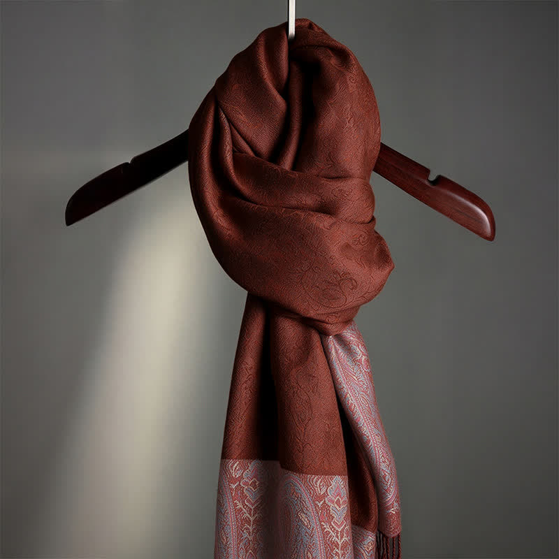 Buddha Stones Spring Fall Paisley Tassel Elegant Women's Scarf - image 20