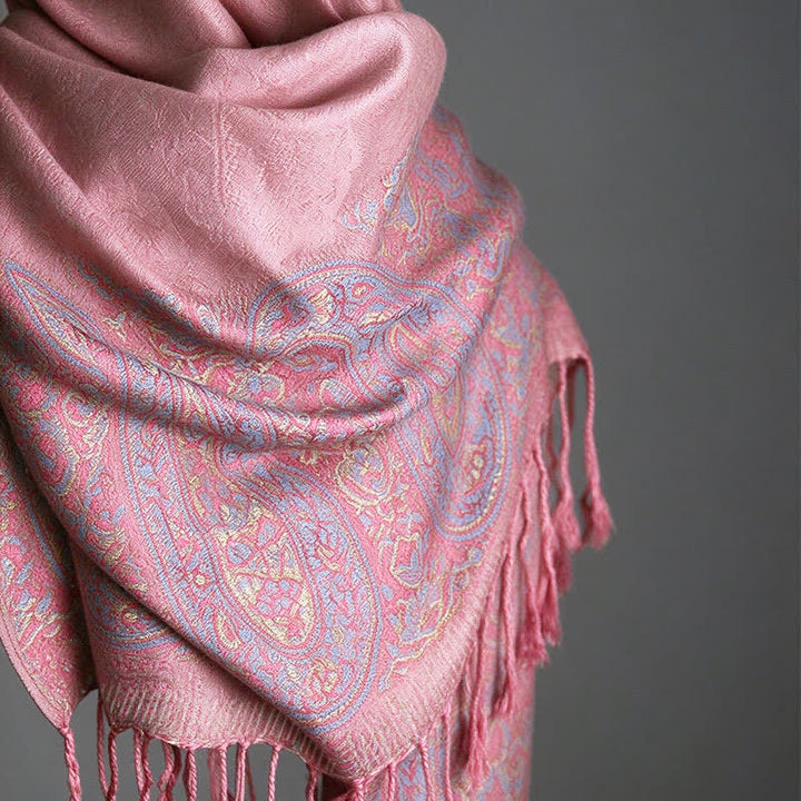 Buddha Stones Spring Fall Paisley Tassel Elegant Women's Scarf - image 24