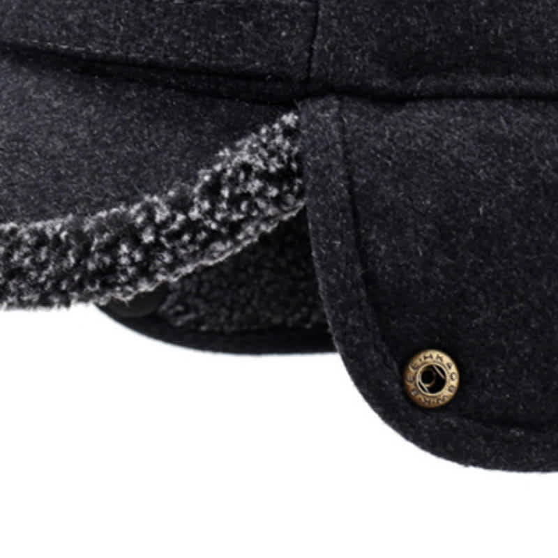 Buddha Stones Winter Plush Trim Earflap Baseball Style Men's Hat - image 9