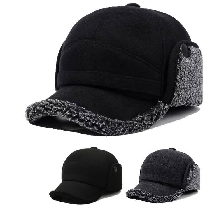 Buddha Stones Winter Plush Trim Earflap Baseball Style Men's Hat - image 13