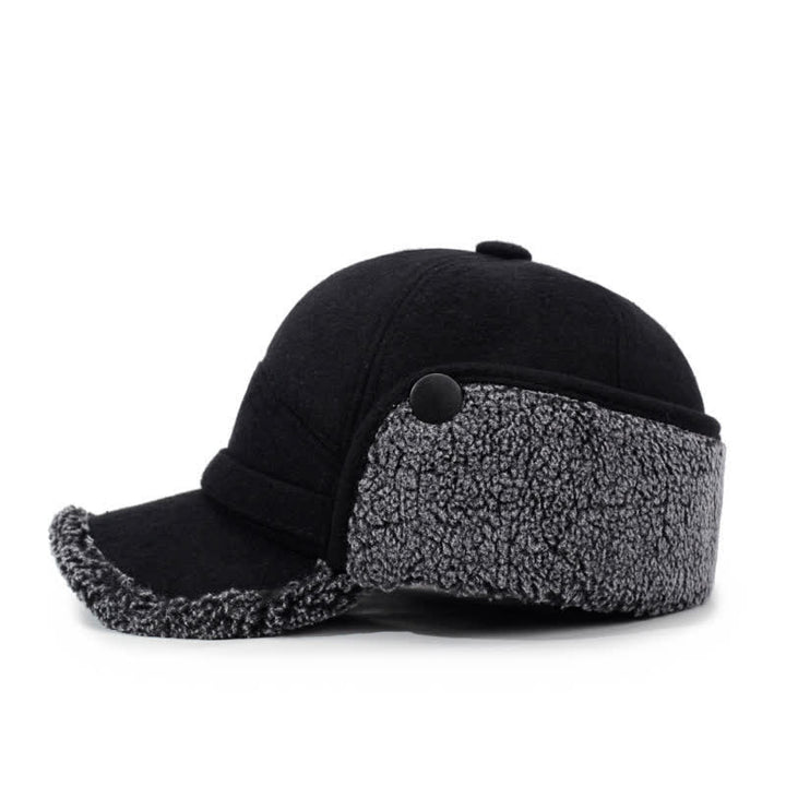 Buddha Stones Winter Plush Trim Earflap Baseball Style Men's Hat - image 4