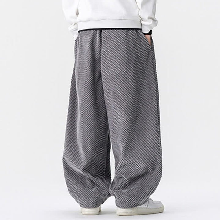 Buddha Stones Fall Classic Basic Drawstring Solid Long Pants Corduroy Men's Harem Pants With Pockets - image 30