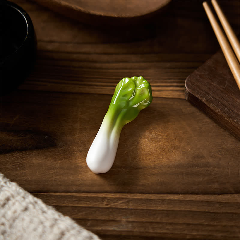 Buddha Stones Ceramic Vegetable Design Mini Tabletop Chopstick Holder - image 23