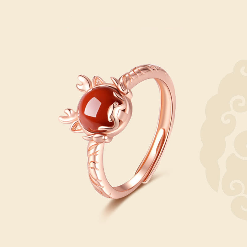 ❗❗❗A Flash Sale- Buddha Stones 925 Sterling Silver Year of the Dragon Cinnabar Red Agate Dragon Protection Bracelet Necklace Pendant Earrings Ring - image 14