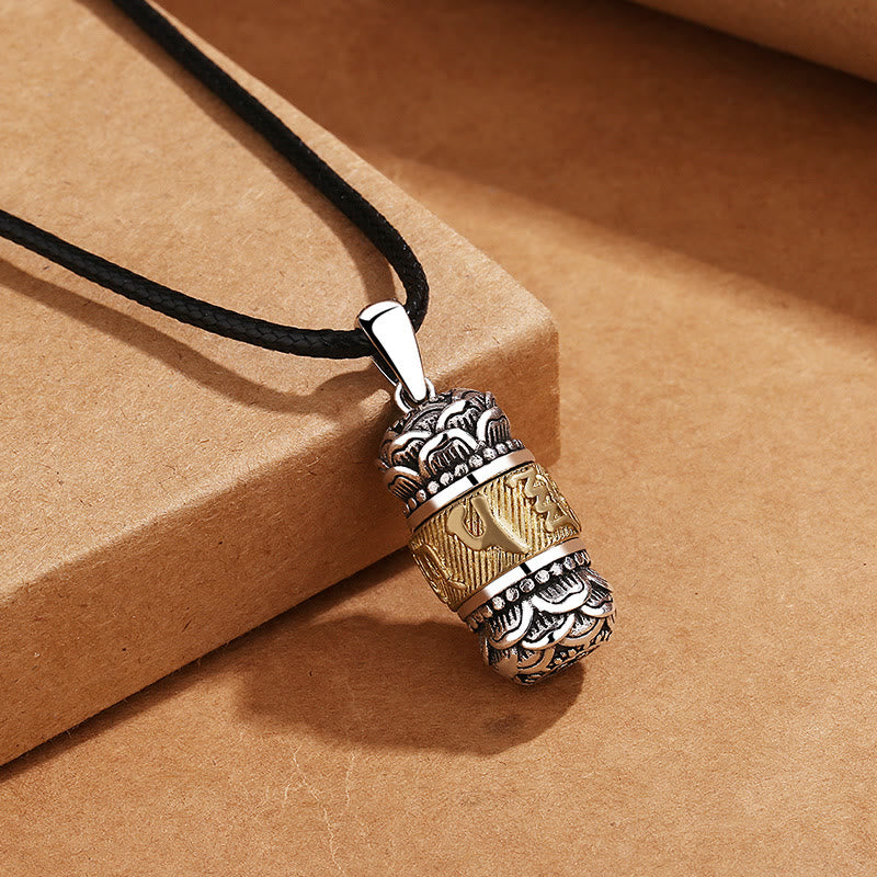 Buddha Stones Tibet Om Mani Padme Hum Carved Wisdom Purity Chain Leather Rope Necklace Pendant - Om Mani Padme Hum&Leather Cord - image 3