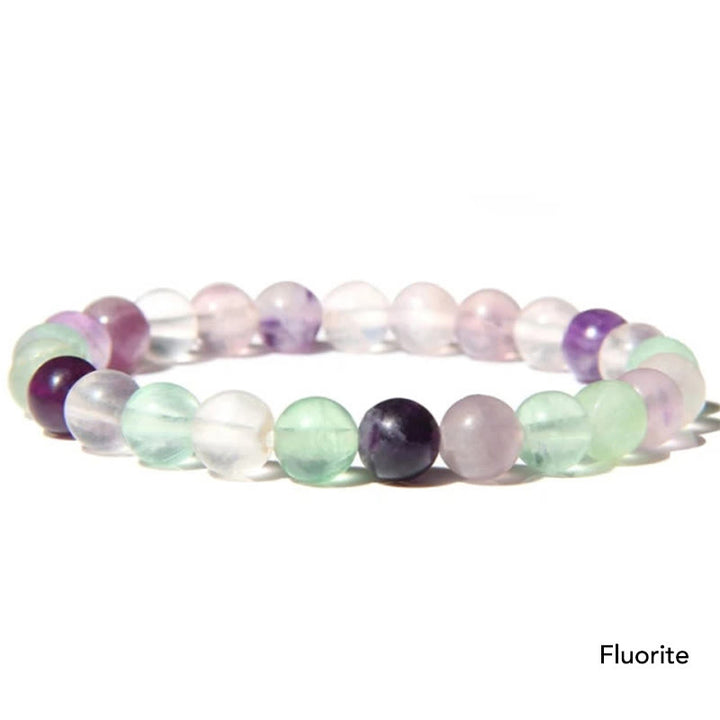 Natural Agate Stone Crystal Balance Beaded Bracelet - Fluorite - image 67