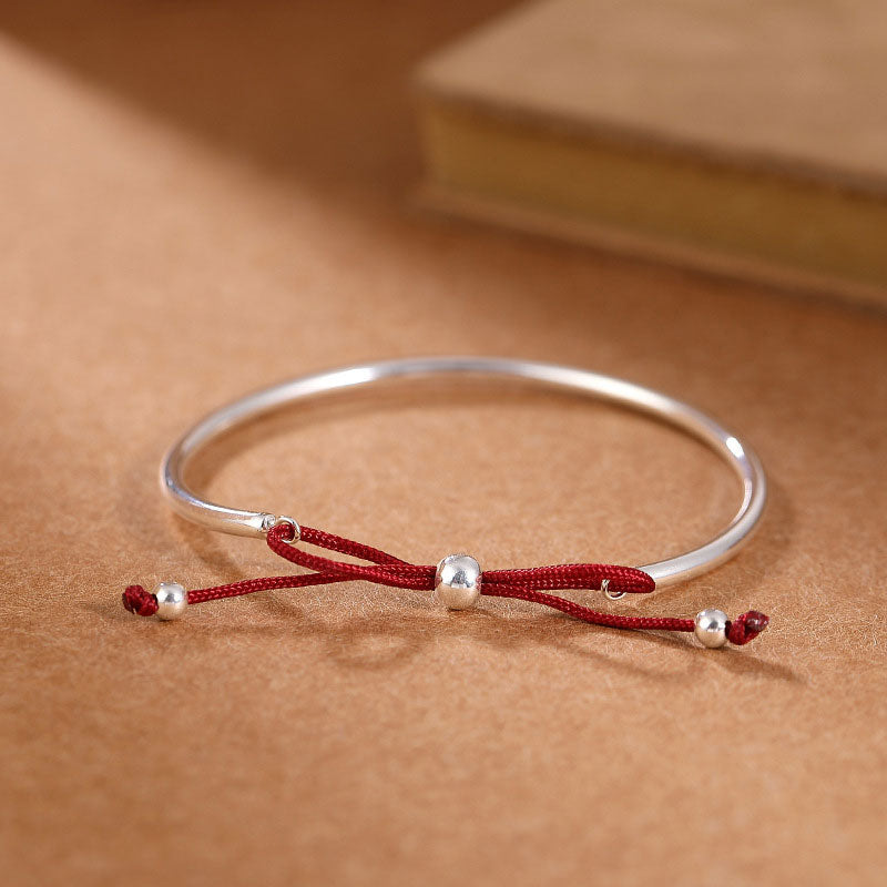 Buddha Stones  925 Sterling Silver Red String Healing Knot Bracelet - image 4