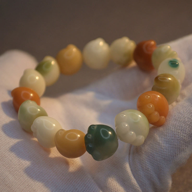 Buddha Stones Multilayered Bodhi Seed Cute Cat Paw Calm Harmony Bracelet - image 2