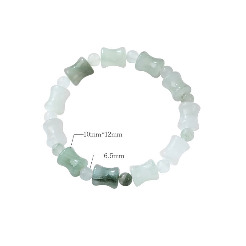 Buddha Stones Jade Coconut Shell Bamboo Pattern Abundance Luck Bracelet - image 12