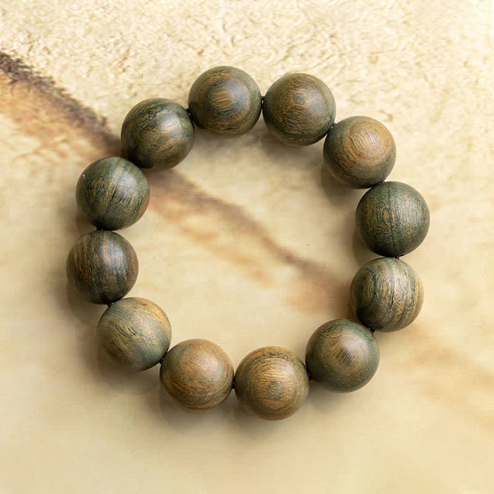 Buddha Stones Tibetan Green Sandalwood Soothing Cure Bracelet - 20mm(12 Beads) - image 17
