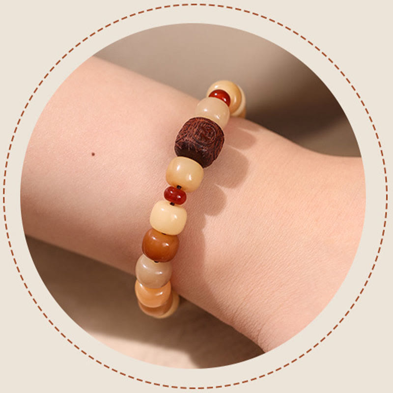 Buddha Stones Natural Bodhi Seed The Lord of the Corpse Forest Om Mani Padme Hum Wisdom Bracelet - image 5