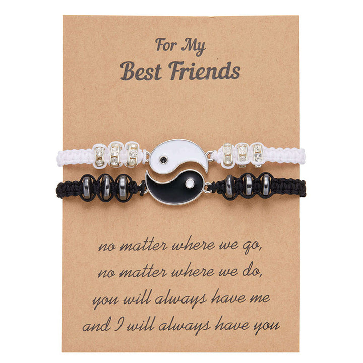 Buddha Stones 2pcs Yin Yang Hematite Couple Bracelet - image 9