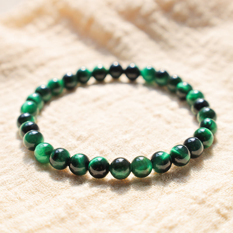 Buddha Stones Tiger Eye Growth Healing Energy Bracelet - Tiger Eye - 6mm - image 2