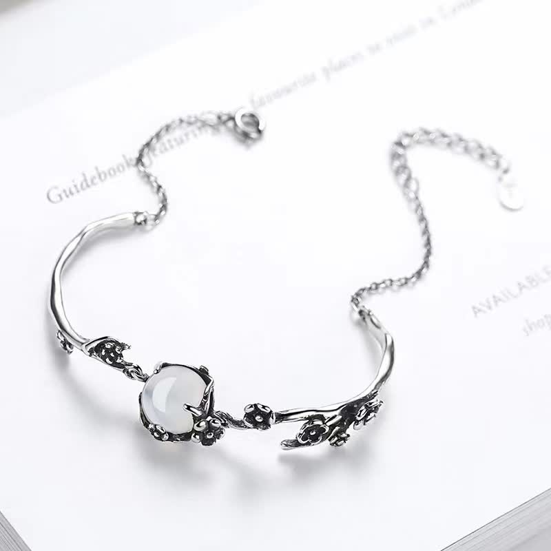 Buddha Stones Plum Blossom Chalcedony Positive Bracelet - image 11