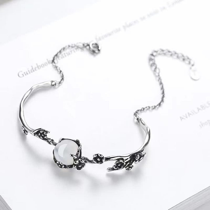 Buddha Stones Plum Blossom Chalcedony Positive Bracelet - image 11
